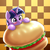 Size: 1000x1000 | Tagged: dead source, safe, artist:ushiro no kukan, twilight sparkle, pony, g4, abstract background, burger, checkered background, cute, female, food, hay burger, micro, nom, ponies in food, solo, twiabetes, twilight burgkle, ushiro is trying to murder us