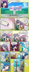 Size: 997x2398 | Tagged: safe, artist:mauroz, big macintosh, rarity, twilight sparkle, human, g4, comic, cropped, humanized, phone, smartphone