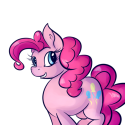 Size: 4000x4000 | Tagged: safe, artist:lisa400, pinkie pie, g4, cute, looking back, simple background, smiling