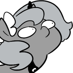 Size: 250x249 | Tagged: safe, artist:egophiliac, princess luna, moonstuck, g4, female, filly, flower, flower in hair, grayscale, i see what you did there, monochrome, moonflower, reaction image, simple background, solo, woona, woonoggles