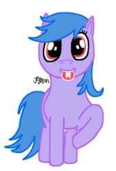 Size: 912x1340 | Tagged: safe, artist:flowerhorse, oc, oc only, oc:lamina valet, earth pony, pony, blank flank, cute, looking at you, mouth hold, quizup, simple background, solo