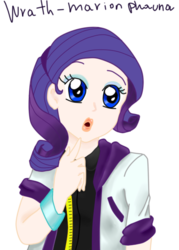 Size: 412x574 | Tagged: safe, artist:wrath-marionphauna, rarity, human, g4, female, humanized, solo