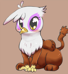 Size: 1280x1393 | Tagged: safe, artist:moka, gilda, griffon, g4, the lost treasure of griffonstone, chickub, cute, female, filly, gildadorable, solo