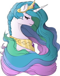 Size: 7334x9294 | Tagged: safe, artist:michdruch, artist:tiitcha, princess celestia, pony, g4, absurd resolution, female, mare, portrait, simple background, smiling, solo, transparent background