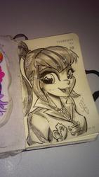 Size: 360x640 | Tagged: safe, artist:ponygoddess, sonata dusk, equestria girls, g4, my little pony equestria girls: rainbow rocks, female, grayscale, monochrome, solo, traditional art