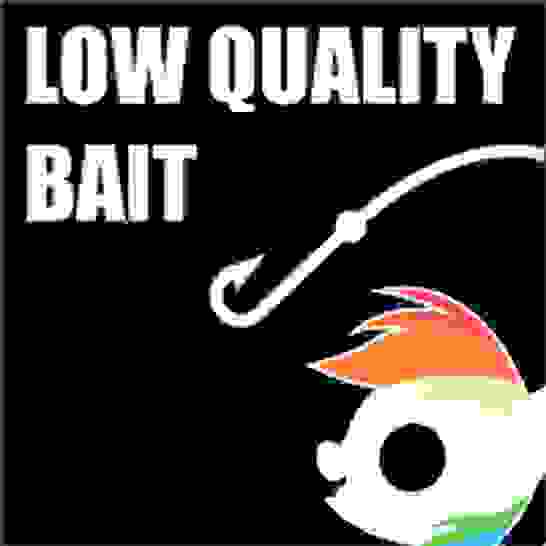 905696 - safe, rainbow dash, pegasus, pony, g4, bait, low quality bait,  meme, needs more jpeg, reaction image, this is bait - Derpibooru