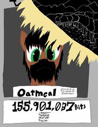 Size: 2550x3299 | Tagged: safe, artist:oatmeal155, oc, oc only, oc:cinnamon oats, high res, wanted poster