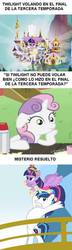 Size: 278x960 | Tagged: safe, shining armor, sweetie belle, twilight sparkle, alicorn, pony, g4, comic strip, female, mare, meme, spanish, toss, translated in the comments, twilight sparkle (alicorn)