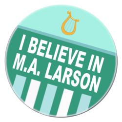 Size: 600x600 | Tagged: safe, edit, lyra heartstrings, g4, slice of life (episode), button, i believe in m.a. larson, i believe in x