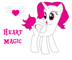 Size: 1131x935 | Tagged: safe, artist:theinfinitypower487, oc, oc only, oc:heart magic, alicorn, pony, alicorn oc, base used, quality, short tail, simple background, solo, white background