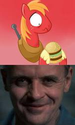 Size: 317x524 | Tagged: safe, big macintosh, earth pony, pony, g4, hannibal lecter, male, meme, stallion