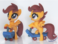 Size: 2000x1500 | Tagged: safe, artist:deathpwny, scootaloo, g4, 3d print, female, photo, scooter, solo