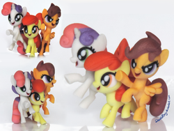 Size: 2000x1500 | Tagged: safe, artist:deathpwny, apple bloom, scootaloo, sweetie belle, g4, 3d print, cutie mark crusaders, photo