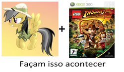 Size: 1268x740 | Tagged: safe, daring do, g4, exploitable meme, indiana jones, lego, lego indiana jones, make it happen, meme, portuguese