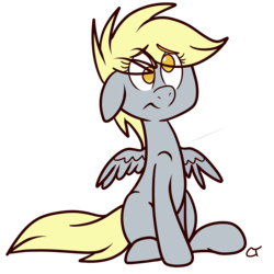 Size: 4500x4500 | Tagged: safe, artist:shinypikachu25, derpy hooves, pegasus, pony, g4, absurd resolution, cute, female, mare, sad, solo
