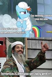 Size: 487x710 | Tagged: safe, rainbow dash, g4, tanks for the memories, image macro, meme, op is a duck, op is trying to start shit, text