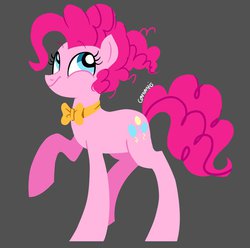 Size: 898x890 | Tagged: safe, artist:carranzis, pinkie pie, g4, bowtie, female, older, simple background, solo