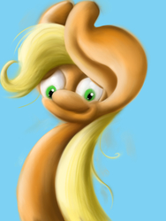 Size: 1800x2400 | Tagged: safe, artist:quantumpinkie, applejack, g4, big ears, impossibly large ears, painting, stylized