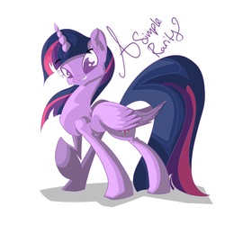 Size: 3000x3000 | Tagged: safe, artist:asimplerarity, twilight sparkle, alicorn, pony, g4, female, high res, mare, simple background, solo, twilight sparkle (alicorn)