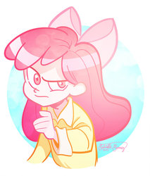 Size: 800x941 | Tagged: safe, artist:rabidragdoll, apple bloom, human, g4, female, humanized, looking at you, solo