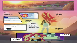 Size: 1024x576 | Tagged: safe, artist:turles17, sunset shimmer, tom, equestria girls, g4, my past is not today, dragon ball, dragon ball z, dragonball z abridged, piccolo (dragon ball)