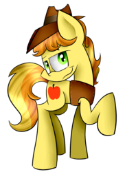 Size: 869x1191 | Tagged: safe, artist:befishproductions, braeburn, earth pony, pony, g4, cute, male, simple background, solo, stallion, transparent background