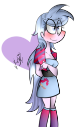 Size: 946x1500 | Tagged: safe, artist:befishproductions, oc, oc only, oc:artshine, equestria girls, g4, blushing, heart, signature, simple background, solo, transparent background