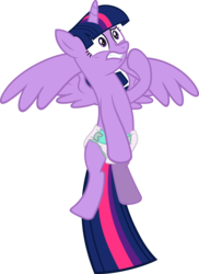 Size: 4375x6000 | Tagged: safe, artist:slb94, edit, editor:anon3434, twilight sparkle, alicorn, pony, g4, absurd resolution, diaper, diaper edit, female, non-baby in diaper, solo, twilight sparkle (alicorn)