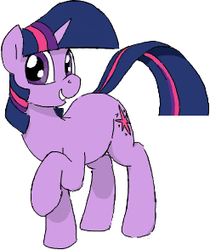 Size: 247x294 | Tagged: safe, artist:yoditax, twilight sparkle, pony, unicorn, g4, explicit source, female, mare, simple background, smiling, solo, unicorn twilight, white background