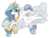 Size: 10000x7622 | Tagged: safe, artist:amorecadenza, artist:andy price, idw, princess celestia, alicorn, pony, g4, absurd resolution, cloud, female, mare, simple background, smiling, solo, spread wings, transparent background, vector