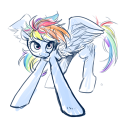 Size: 1000x1000 | Tagged: dead source, safe, artist:han_hyui, rainbow dash, g4, female, solo