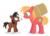 Size: 900x650 | Tagged: safe, artist:dm29, big macintosh, trouble shoes, earth pony, pony, appleoosa's most wanted, g4, my little pony: friendship is magic, barrel, colt, colt big macintosh, cute, duo, eye contact, frown, little trouble shoes, male, missing accessory, open mouth, simple background, smiling, stallion, transparent background, troublebetes, younger