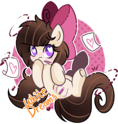 Size: 800x844 | Tagged: safe, artist:xwhitedreamsx, oc, oc only, oc:aggie, earth pony, pony, heart, heart eyes, looking at you, mouth hold, simple background, solo, transparent background, underhoof, wingding eyes