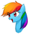 Size: 600x675 | Tagged: safe, artist:kimgoma, rainbow dash, g4, female, solo