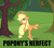 Size: 395x350 | Tagged: safe, applejack, earth pony, pony, g4, caption, image macro, silly, silly pony, spoonerism, text, who's a silly pony