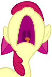 Size: 613x900 | Tagged: safe, artist:cadpig1099, apple bloom, g4, aaugh!, female, nose in the air, screaming, simple background, solo, vector, white background