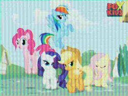 Size: 560x420 | Tagged: safe, screencap, applejack, fluttershy, pinkie pie, rainbow dash, rarity, g4, fake, fox kids