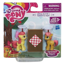 Size: 1500x1500 | Tagged: safe, apple bloom, babs seed, g4, female, friendship is magic collection, irl, nobody tells marketing anything, photo, plate spinning, sweetie babs, toy