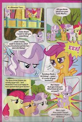 Size: 800x1182 | Tagged: safe, apple bloom, diamond tiara, scootaloo, sweetie belle, g4, official, comic, cutie mark crusaders