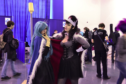 Size: 4608x3072 | Tagged: safe, king sombra, queen chrysalis, human, g4, 2015, cosplay, costume, irl, irl human, photo, queen umbra, rubronycon, rule 63