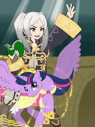 Size: 600x800 | Tagged: safe, artist:ameshou, twilight sparkle, alicorn, pony, g4, crossover, female, fire emblem, fire emblem awakening, mare, miyuki sawashiro, pixiv, robin (fire emblem), twilight sparkle (alicorn), voice actor joke