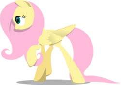 Size: 3758x2626 | Tagged: safe, artist:zacatron94, fluttershy, g4, female, high res, lineless, simple background, solo, transparent background