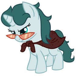 Size: 1500x1500 | Tagged: safe, artist:floots, oc, oc only, oc:aquaria lance, pony, unicorn, 2017 community collab, derpibooru community collaboration, cape, clothes, female, filly, glasses, simple background, solo, transparent background