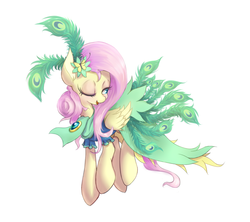 Size: 900x798 | Tagged: safe, artist:mlpanon, fluttershy, g4, make new friends but keep discord, clothes, dress, female, gala dress, simple background, solo, white background