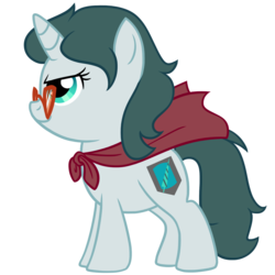 Size: 1500x1500 | Tagged: safe, artist:floots, oc, oc only, oc:aquaria lance, pony, unicorn, cape, clothes, female, filly, glasses, solo