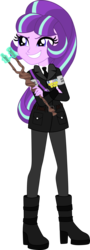 Size: 3000x8333 | Tagged: safe, artist:theshadowstone, starlight glimmer, equestria girls, g4, the cutie map, badge, clothes, equestria girls-ified, female, magic, s5 starlight, simple background, smiling, solo, staff, staff of sameness, starlight himmler, transparent background, uniform, vector