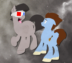 Size: 1200x1050 | Tagged: safe, artist:irateliterate, oc, oc only, earth pony, pony, 3d glasses, butt, imminent vore, male, open mouth, plot, stallion, tongue out