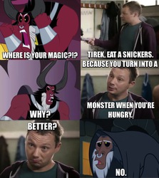 Size: 640x719 | Tagged: safe, lord tirek, human, g4, my little pony: friendship is magic, twilight's kingdom, image macro, meme, snickers, subverted meme