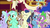 Size: 1283x707 | Tagged: safe, screencap, bon bon, candy apples, carrot top, filthy rich, flitter, golden harvest, linky, lotus blossom, lyra heartstrings, princess cadance, princess luna, roseluck, shining armor, shoeshine, spike, sweetie drops, thunderlane, alicorn, dragon, earth pony, pegasus, pony, unicorn, g4, season 5, slice of life (episode), apple family member, cheering, eyes closed, female, happy, male, mare, sitting, stallion, trailer