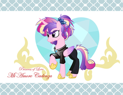 Size: 3291x2527 | Tagged: safe, artist:wu-yueh, princess cadance, g4, clothes, female, high res, raised hoof, solo